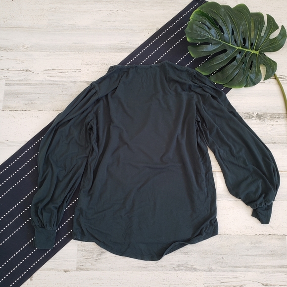 Amour Vert| Square Neck Cuffed Bishop Sleeve Green Size Small - Picture 6 of 6